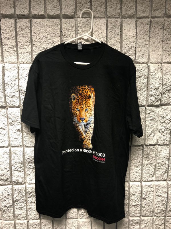 Ricoh Printed On a Ricoh Ri 1000 Leopard T-Shirt