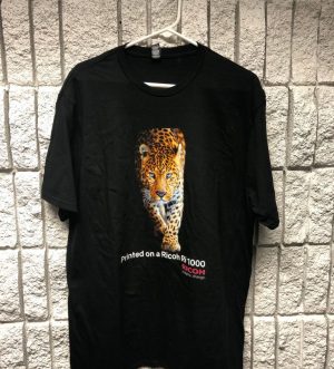Ricoh Printed On a Ricoh Ri 1000 Leopard T-Shirt
