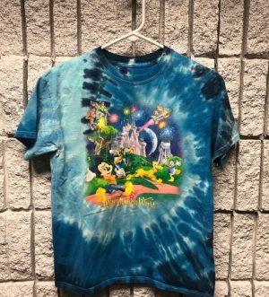 Walt Disney World Disneyland Resort Character Blue Tie-Dye T-Shirt